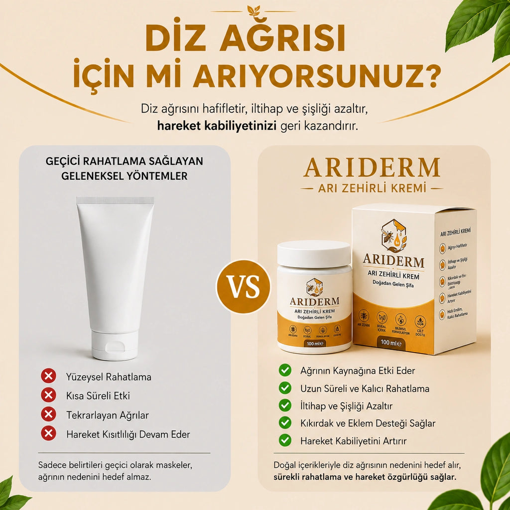 Arıderm - Diz Ağrısı Giderici Arı Zehri Kremi